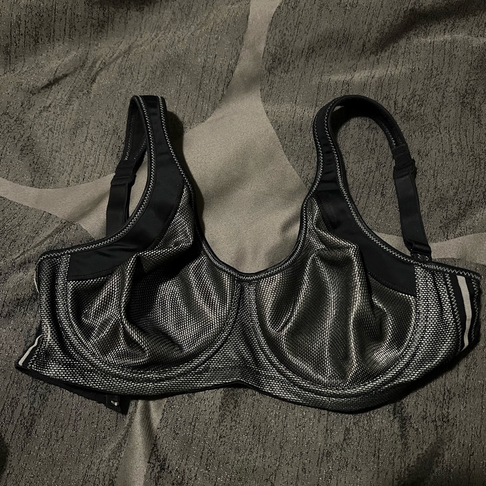 Anita Black and Gray Sports Bra 30E
